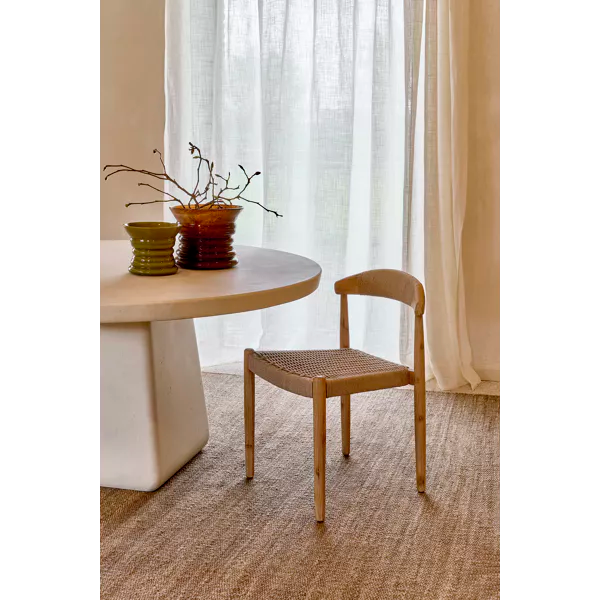 Chaise Mira – Bois d'acacia & corde naturelle – 46×51×76 cm – Pomax - Précommande