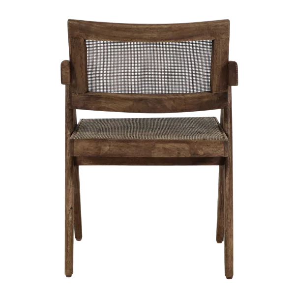 Chaise Rosalia – Bois de manguier brun & rotin – 53 × 51 × H 80 cm – Pomax - Précommande