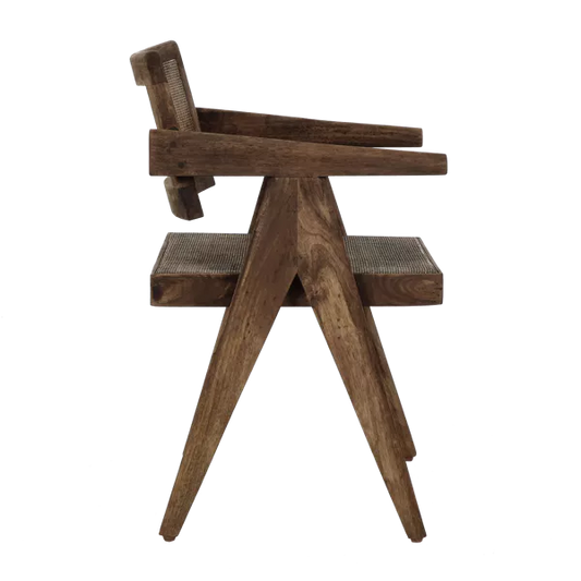 Chaise Rosalia – Bois de manguier brun & rotin – 53 × 51 × H 80 cm – Pomax - Précommande