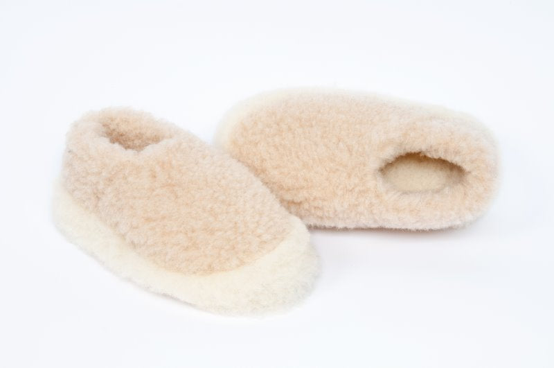 Chaussons Irlandais pure laine de Mérinos – Adulte - Beige