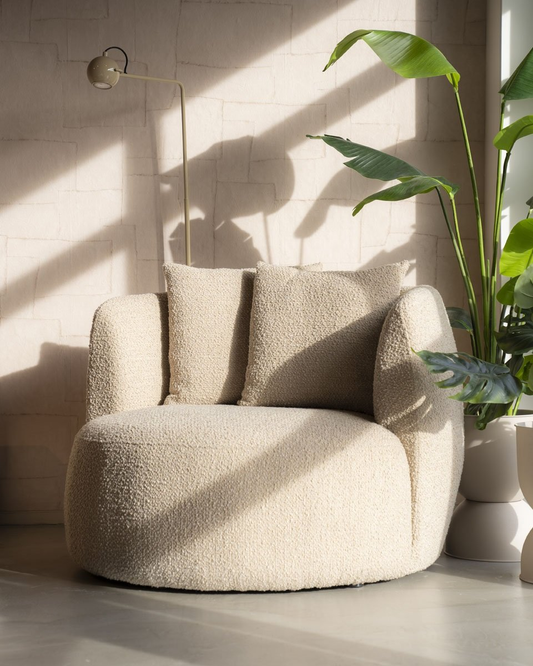 Fauteuil Armoni – bouclé écru