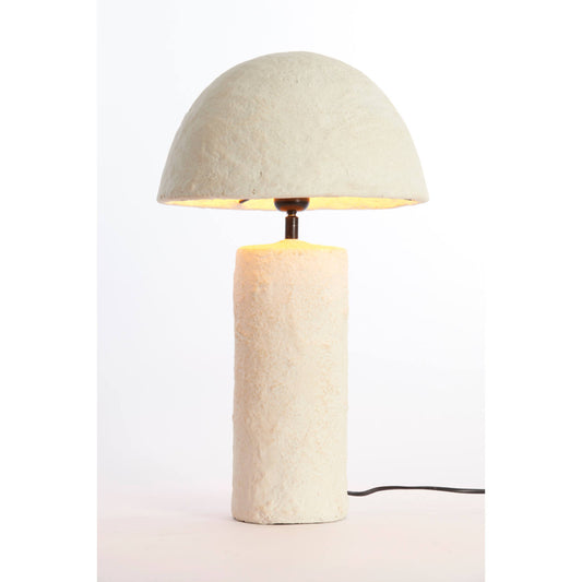Lampe Lumia - champignon papier maché crème - Ø30x48 cm