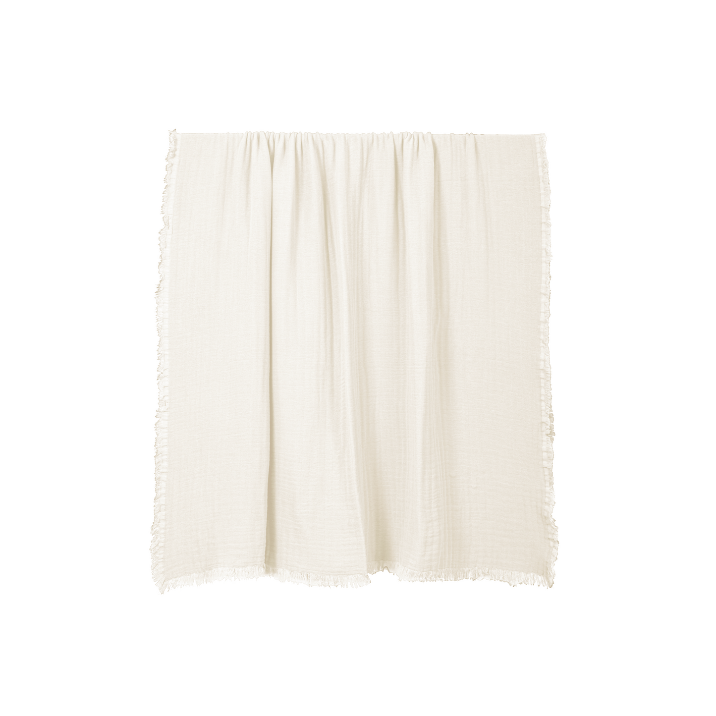 Plaid Vanly – Coton ivoire – 130 x 180 cm - Haomy