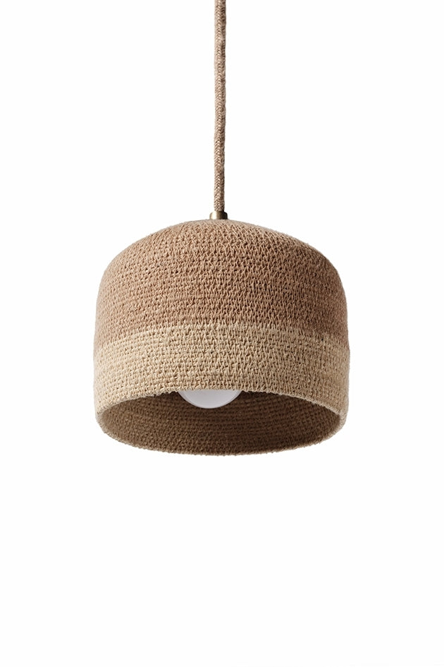 Suspension Paloma – Jonc de mer marron – Ø 17 × H 14 cm