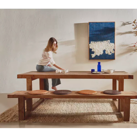 Table à manger Andalucia - Bois récupéré naturel - 240x90x76 cm - Pomax - Précommande