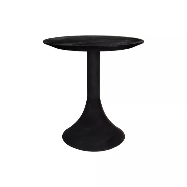 Table d'appoint Funnel - Bois de manguier charbon - Ø40x45cm - Pomax - Précommande