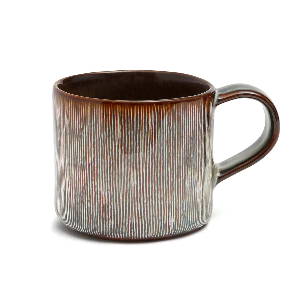 Mug strié en grès