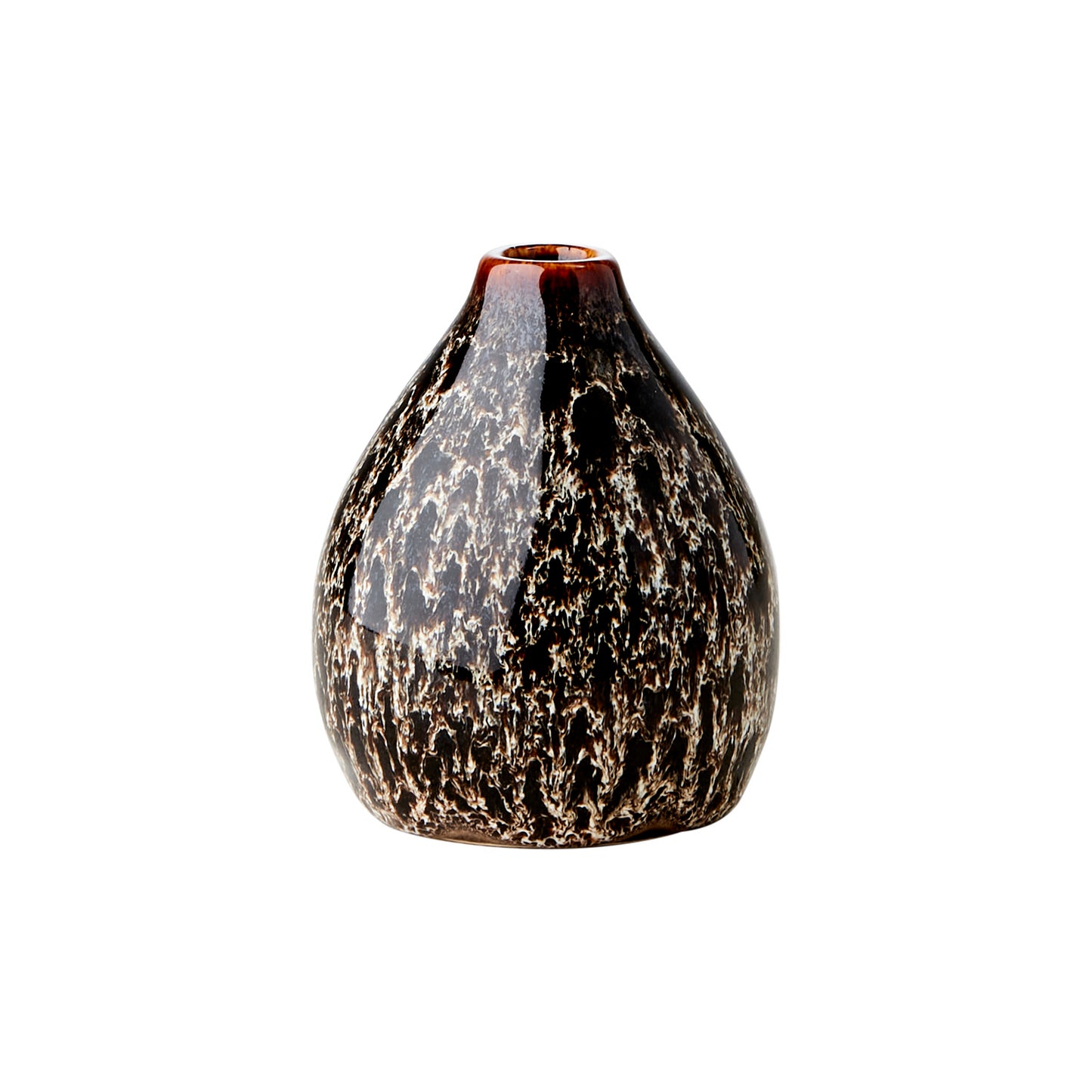 Vase Lava en grès - Marron foncé