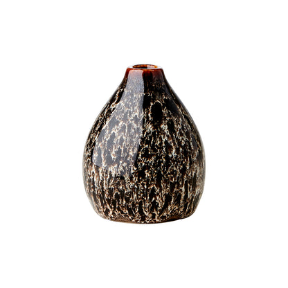 Vase Lava en grès - Marron foncé