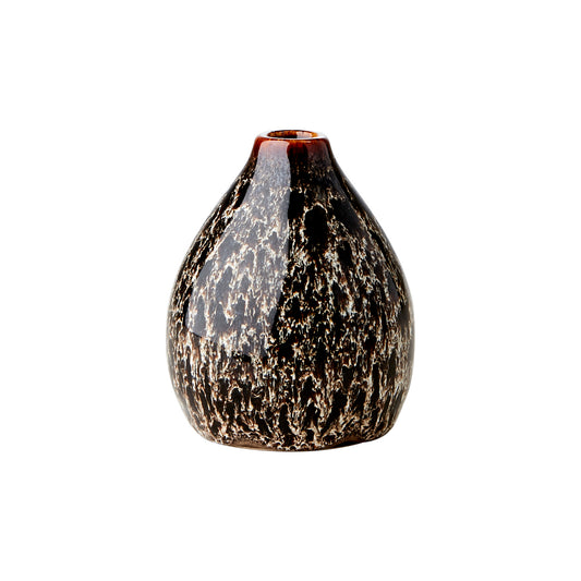 Vase Lava en grès - Marron foncé