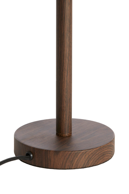 Pied de lampe Washington - Motif bois brun foncé - Ø14x39,5 cm