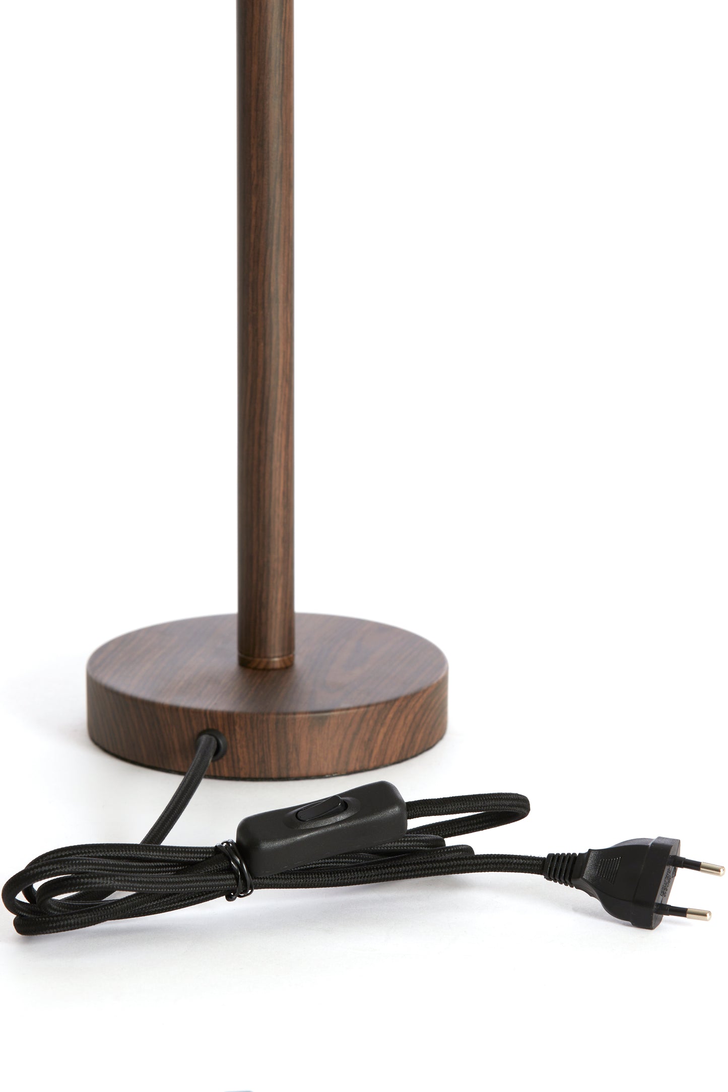 Pied de lampe Washington - Motif bois brun foncé - Ø14x39,5 cm