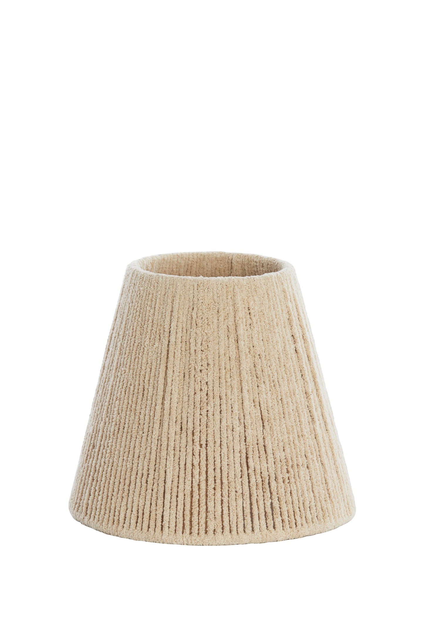 Abat-jour tambour Medana - Chenille crème - 35x20x30 cm