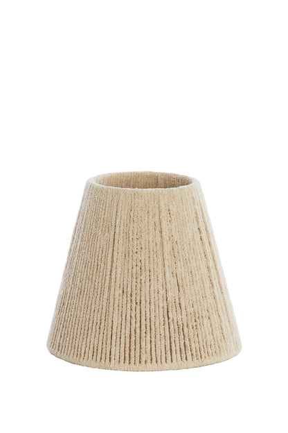 Abat-jour tambour Medana - Chenille crème - 35x20x30 cm