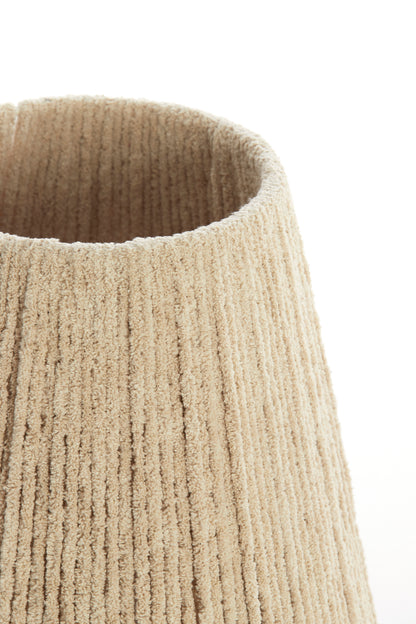 Abat-jour tambour Medana - Chenille crème - 35x20x30 cm