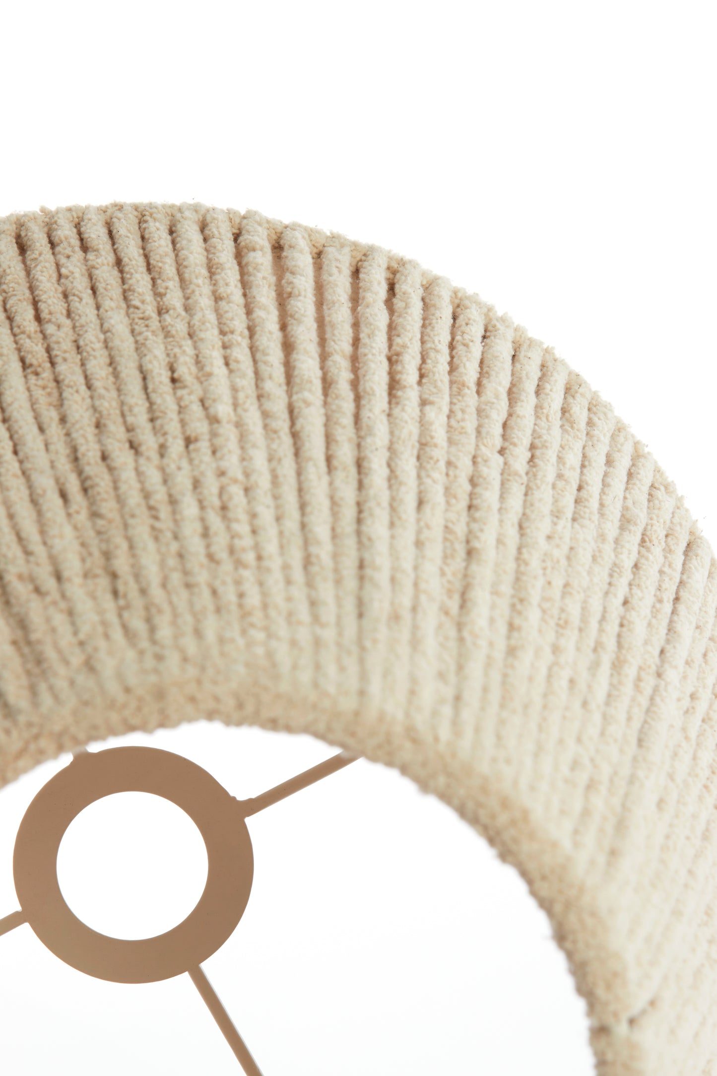 Abat-jour tambour Medana - Chenille crème - 35x20x30 cm