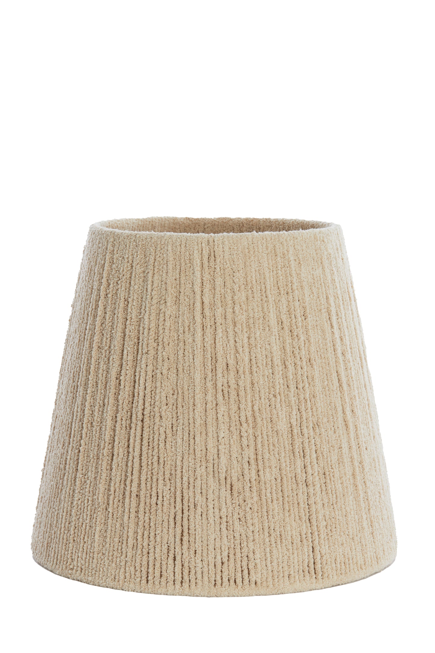 Abat-jour tambour Medana - Chenille crème - 45x30x30 cm