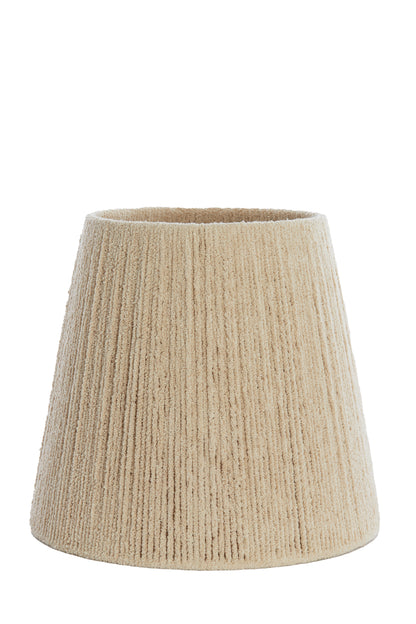 Abat-jour tambour Medana - Chenille crème - 45x30x30 cm