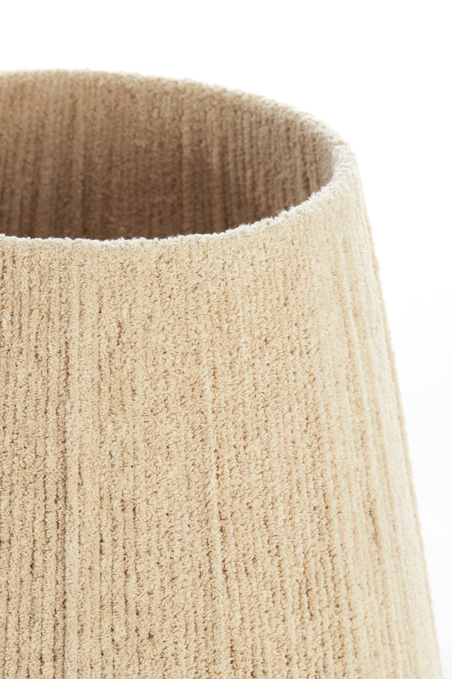Abat-jour tambour Medana - Chenille crème - 45x30x30 cm