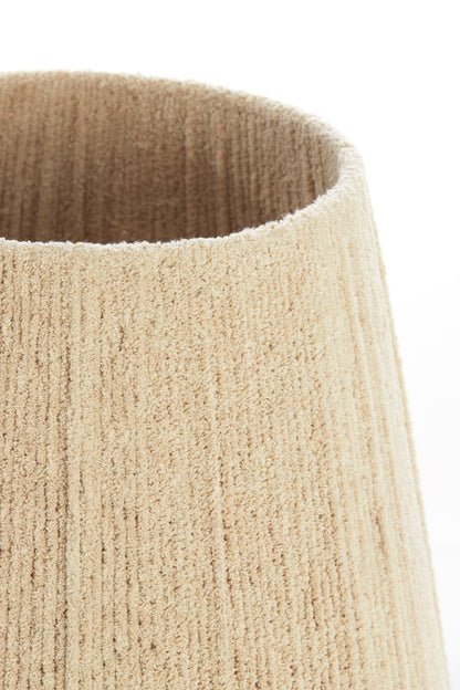 Abat-jour tambour Medana - Chenille crème - 45x30x30 cm