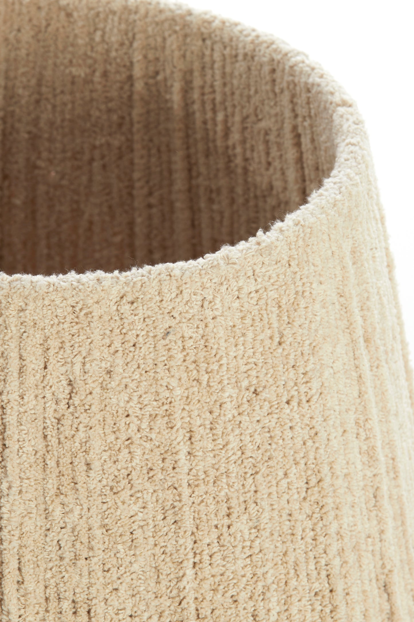 Abat-jour tambour Medana - Chenille crème - 45x30x30 cm