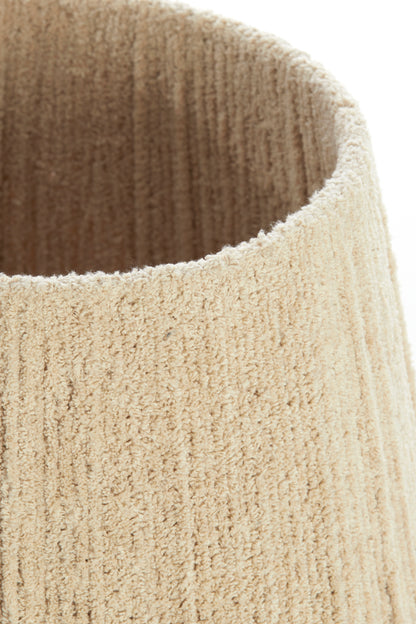 Abat-jour tambour Medana - Chenille crème - 45x30x30 cm