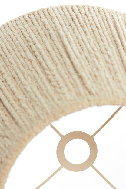Abat-jour tambour Medana - Chenille crème - 45x30x30 cm