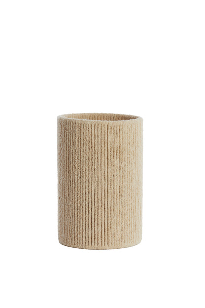 Abat-jour cylindre  Medana - Chenille crème - 20x20x30 cm