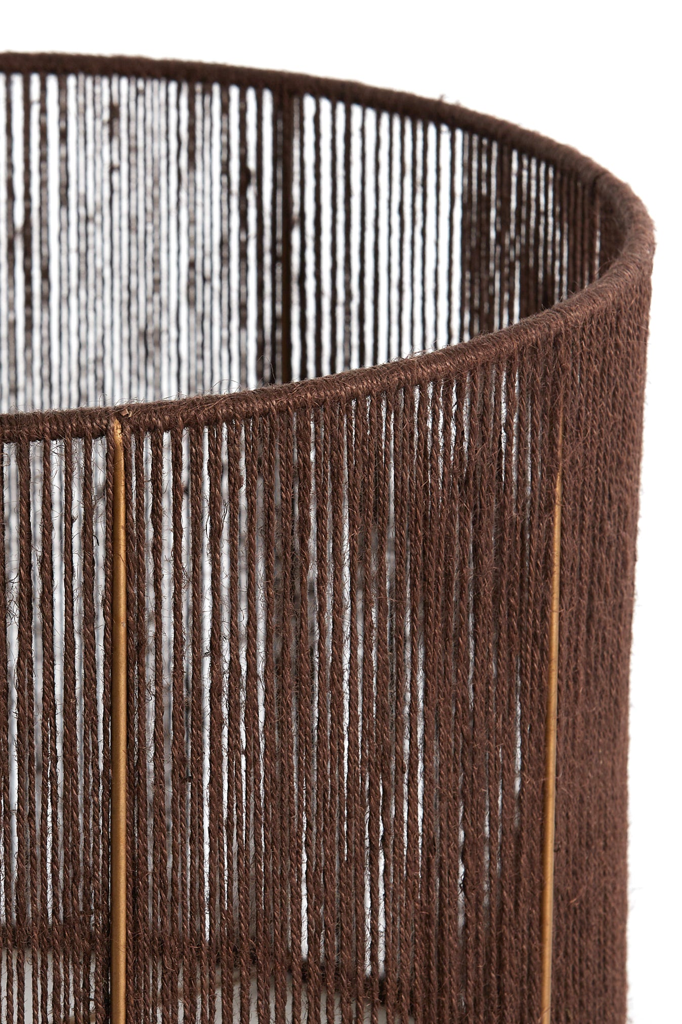Abat-jour cylindre Tossa - Jute brun foncé - 30x30x21 cm