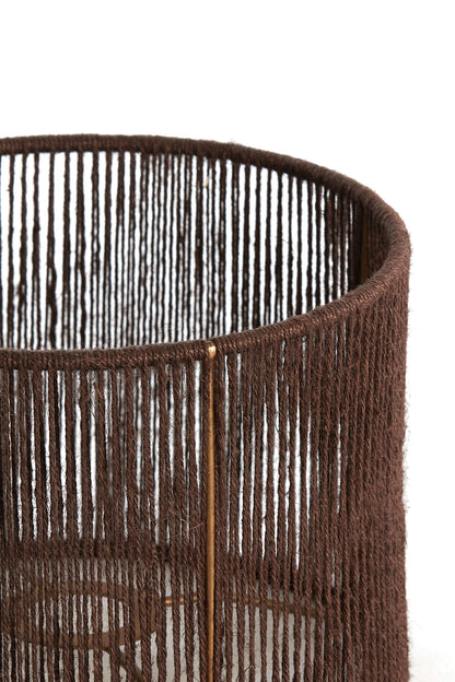 Abat-jour cylindre Tossa - Jute brun foncé - 30x30x21 cm