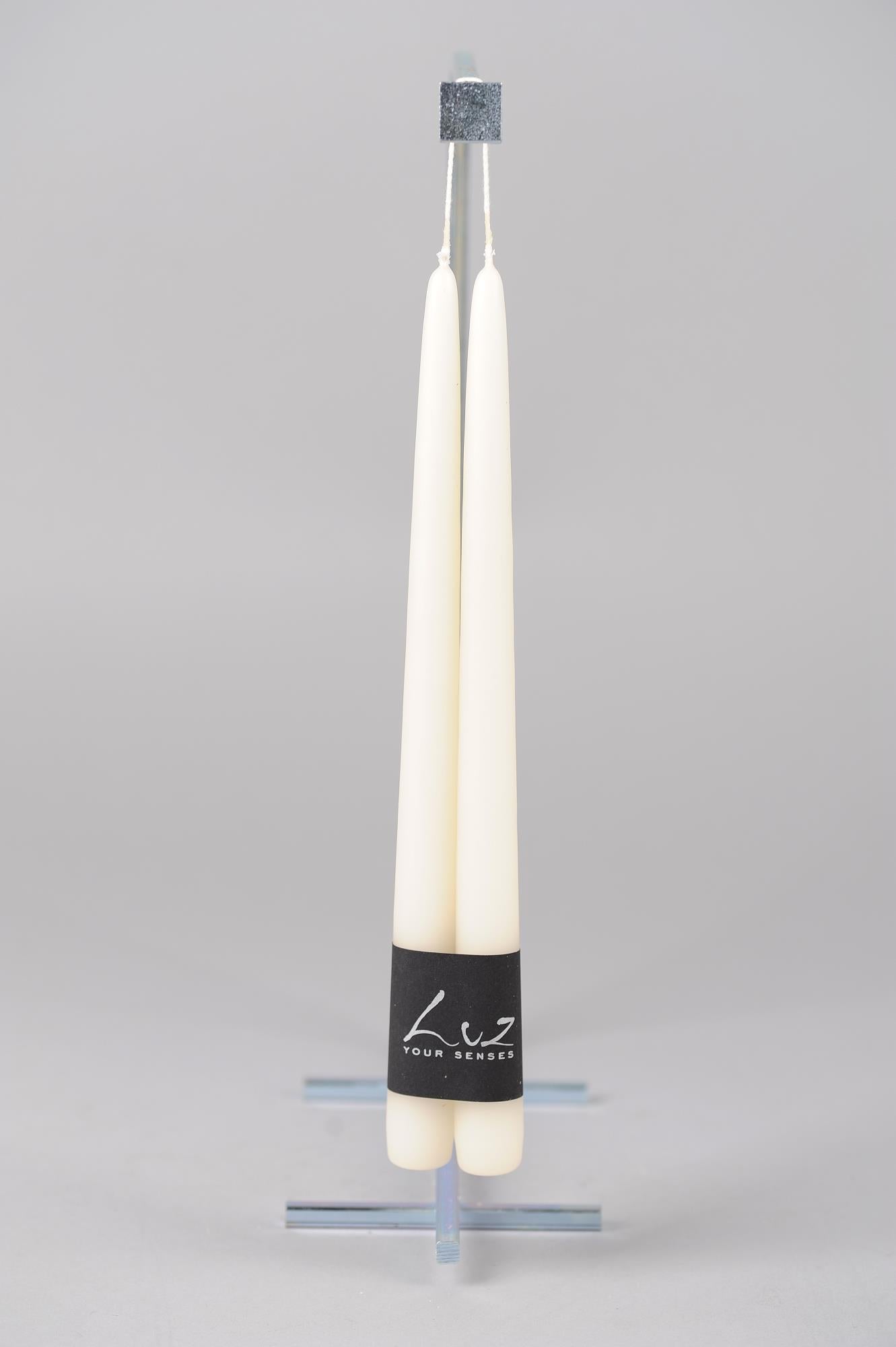 Bougies Tiges - White asparagus - lot de 2