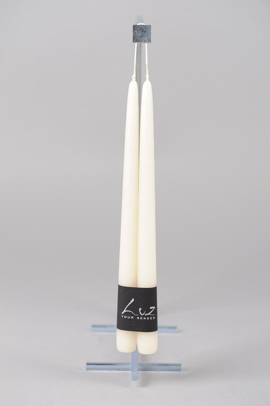 Bougies Tiges - White asparagus - lot de 2