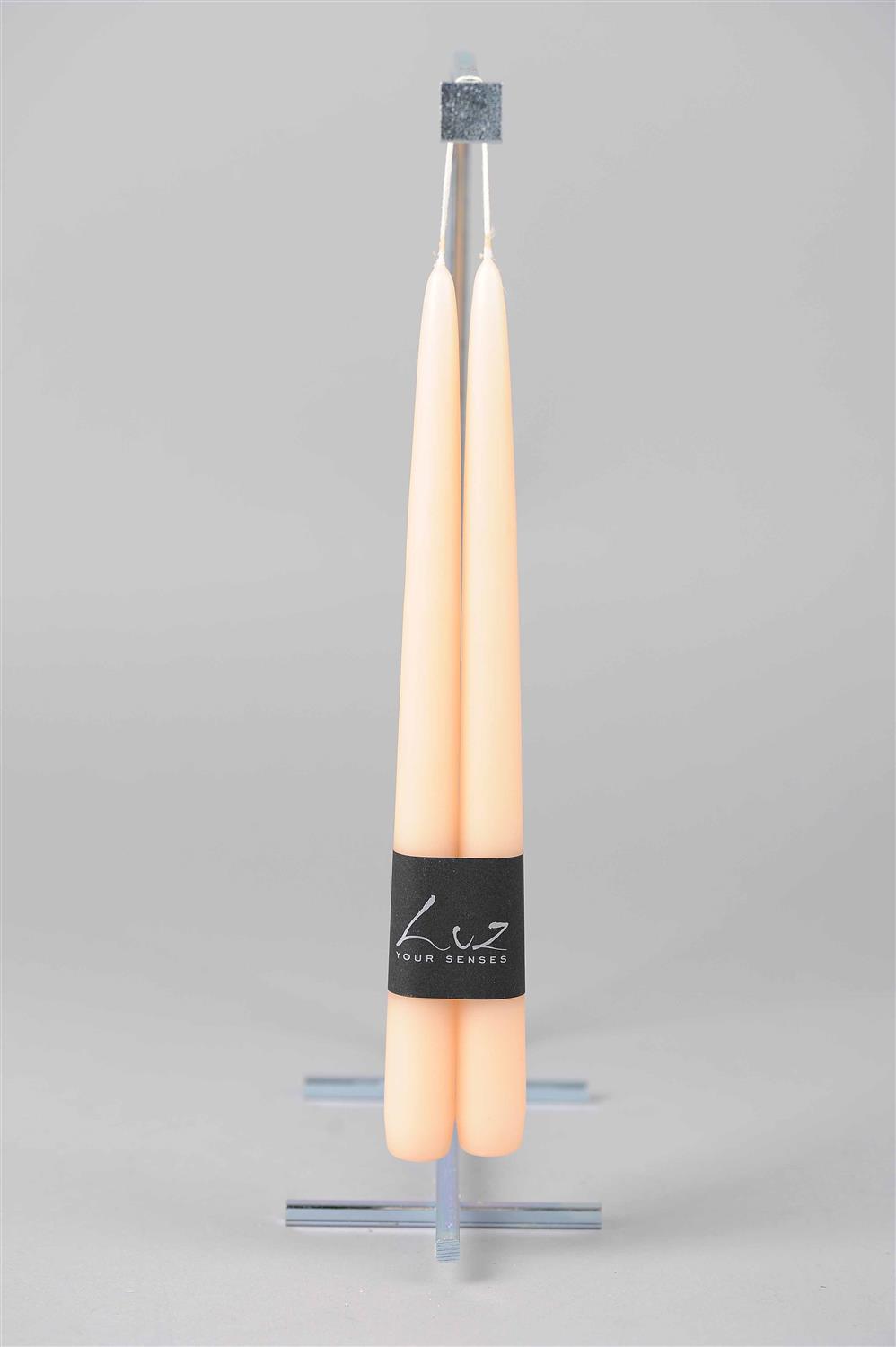 Bougies Tiges - Apricot - lot de 2