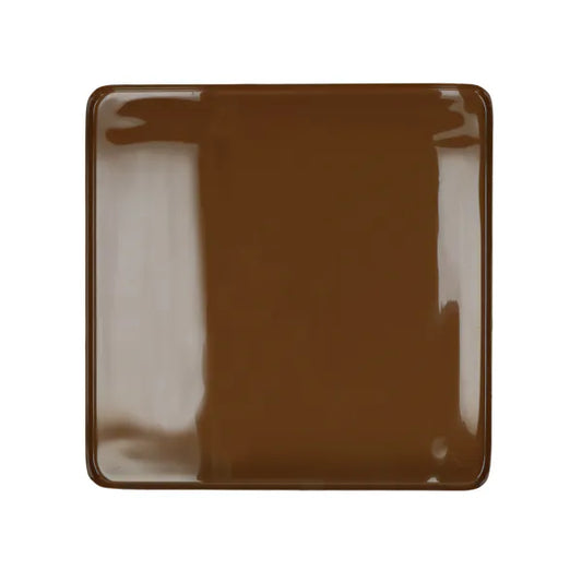Plateau S - email - métal - L 33 x W 33 x H 2 cm - caramel FLEX