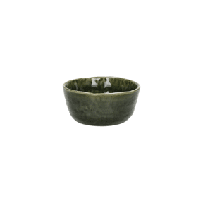 Bol creux - grès - DIA 20,5 x H 5 cm - vert foncé - SPIRO