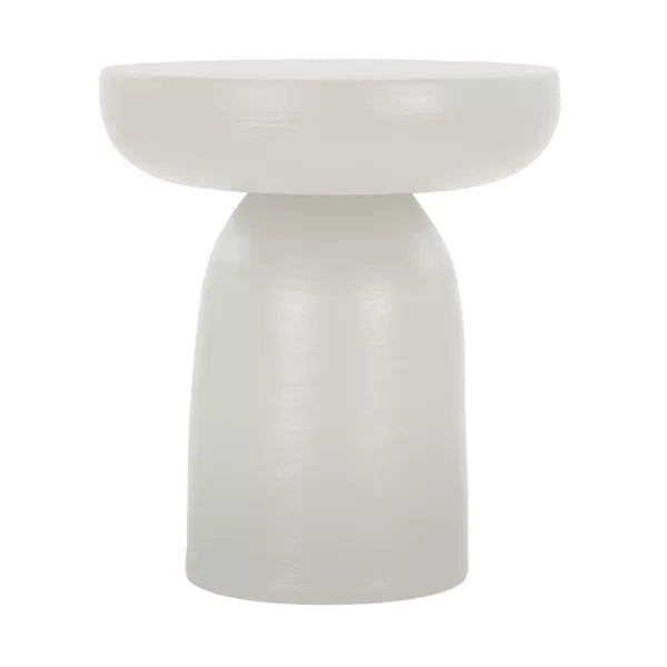 Table d'appoint - enduit à la chaux - DIA 40 x H 45 cm - blanc cassé - PRETORIA
