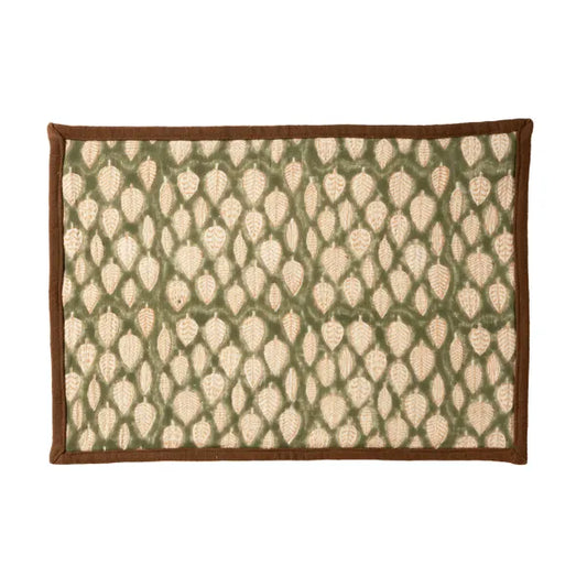 Set de table - Feuilles sur fond vert - GYPSY