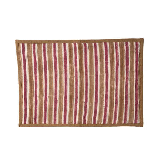 Set de table - coton -  rayé vin - GYPSY