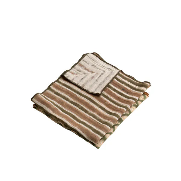 Serviette de table - coton  - rayé vert - GYPSY