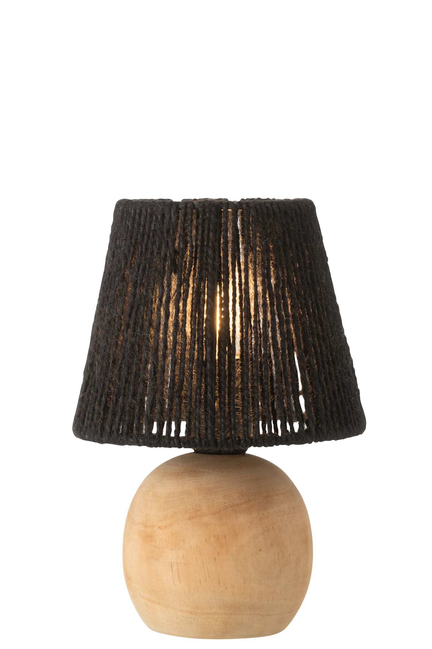Lampe Led Metal/Coton Noir