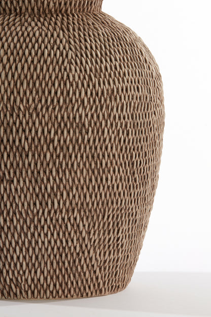 Vase déco Ø26x28 cm VENDIE brun