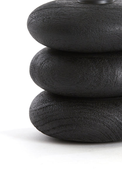 Pied de lampe Ø12x12 cm BUDONGO bois noir