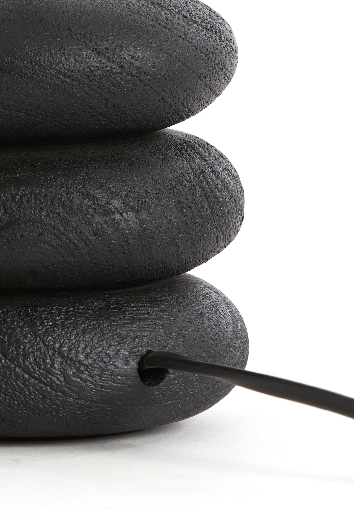 Pied de lampe Ø12x12 cm BUDONGO bois noir