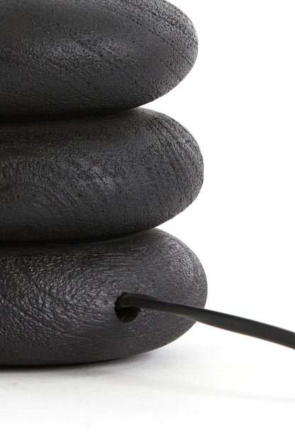 Pied de lampe Ø12x12 cm BUDONGO bois noir