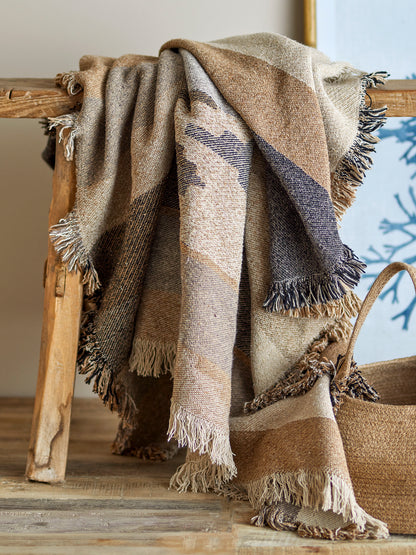 Maji Plaid Marron Coton recyclé