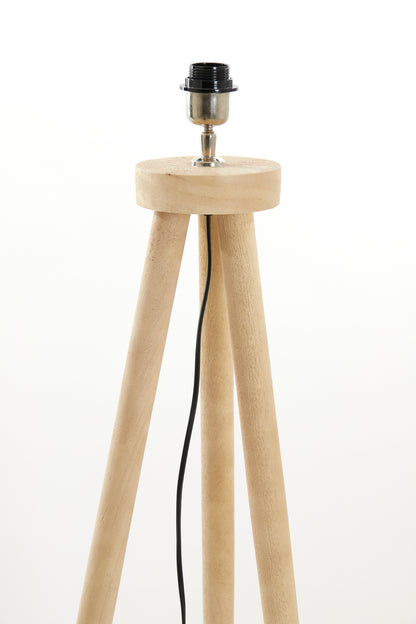 Lampadaire trépied 52x52x122 cm ILIAS bois naturel mat