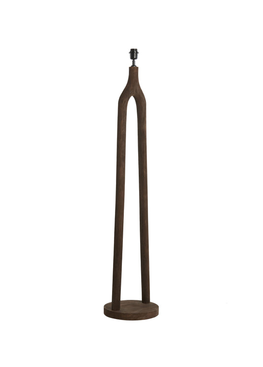 Lampadaire Ø30x135 cm XITTA bois brun foncé mat