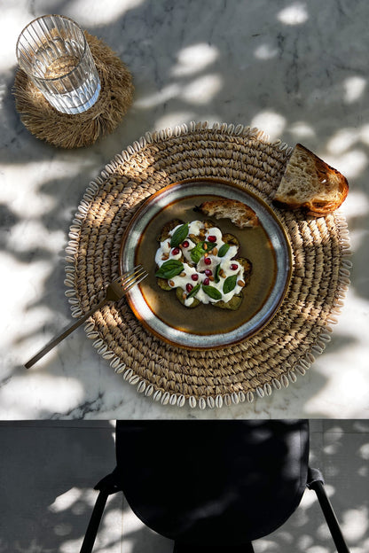Le Set De Table Raffia Shell - Naturel
