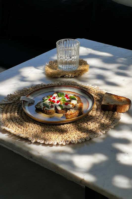 Le Set De Table Raffia Shell - Naturel