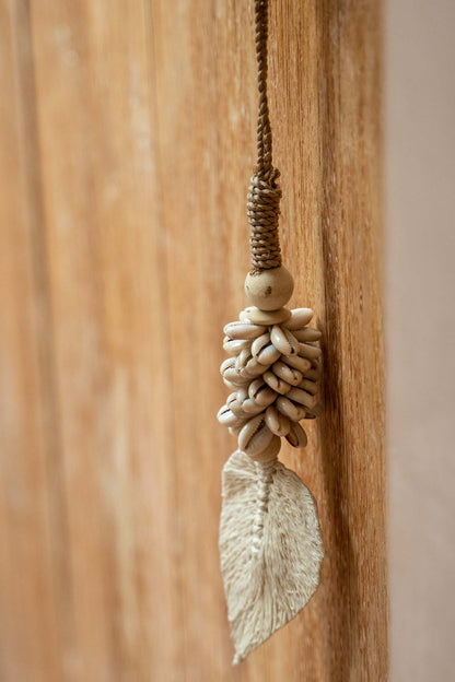 Le Pompon en Feuilles & Coquillage - Naturel